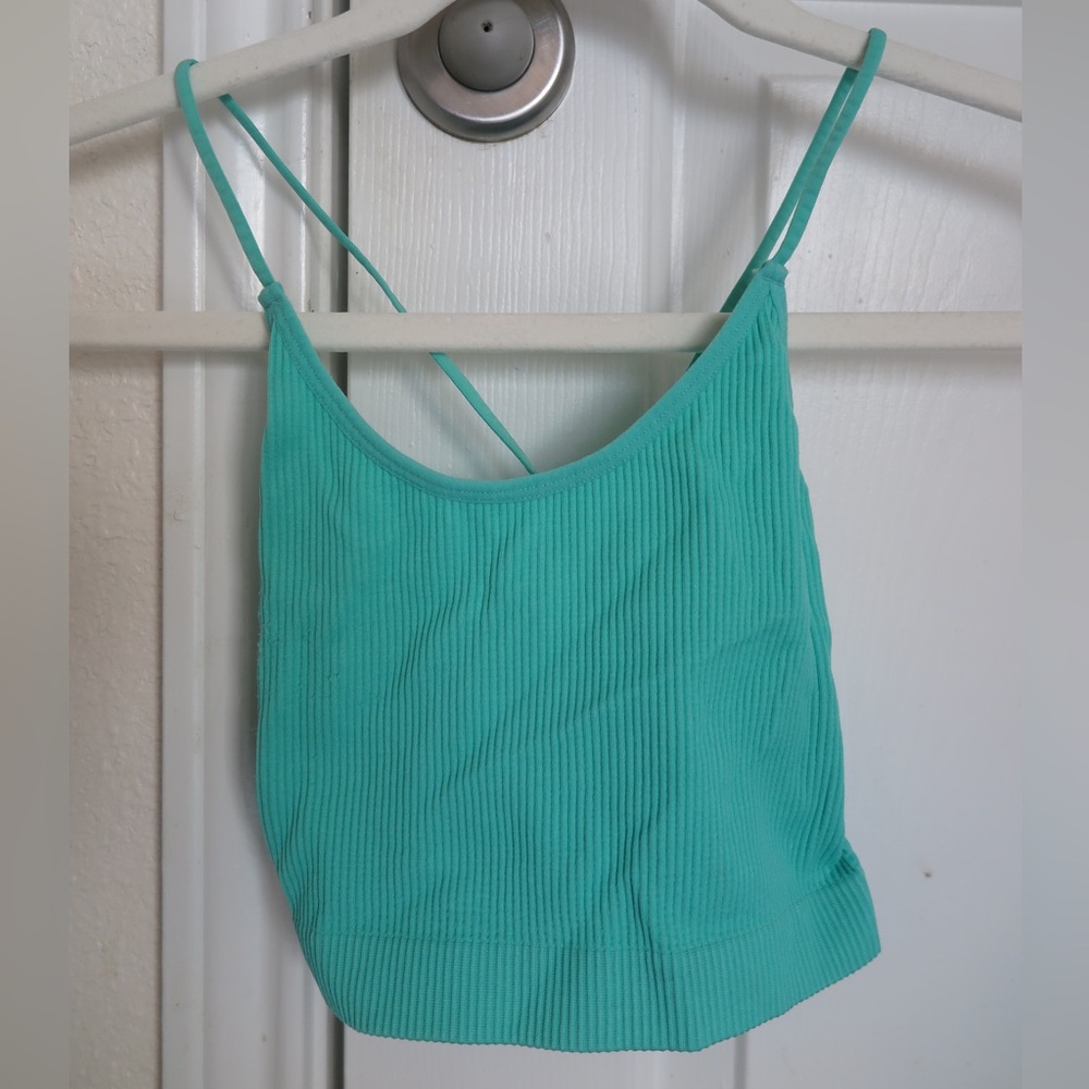Urban Outfitters strappy back teal top